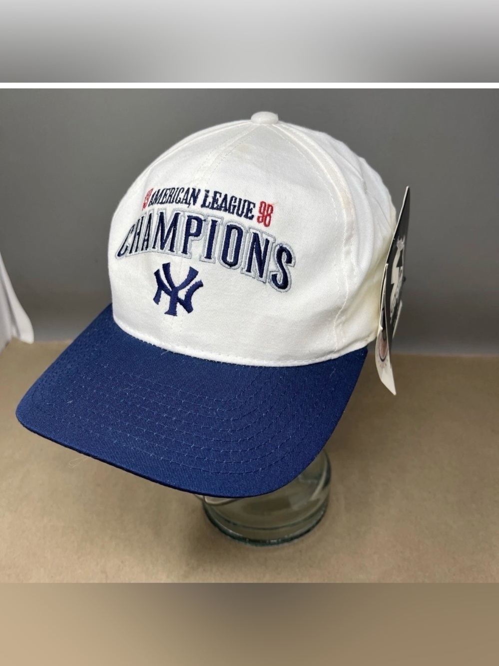 Starter Vtg New York Yankees 1998 Series Hat Cap American League World Champions